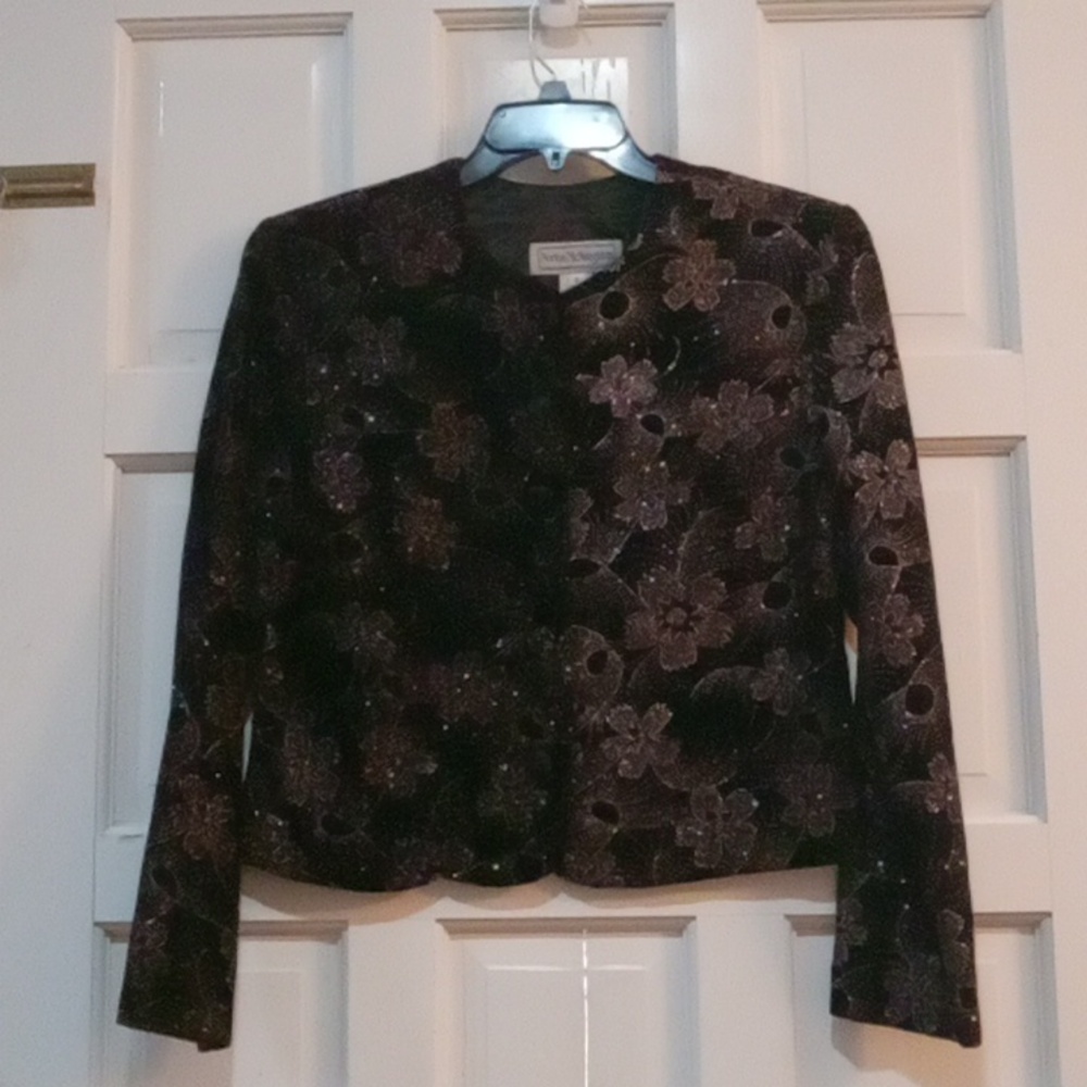 Norton McNaughton Vintage Sparkly Evening Jacket Size 8